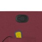 vidaXL Poltrona Alzapersona Massaggio Reclinabile Rosso Vino Tessuto