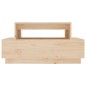Tavolino da Salotto 80x55x40,5 cm in Legno Massello di Pino