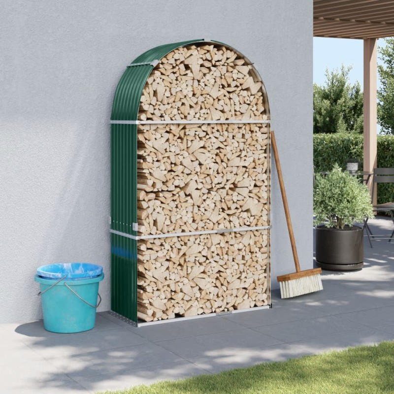 vidaXL Portaceppi Verde 120x45x210 cm in Acciaio Zincato vidaXL Portaceppi Verde 120x45x210 cm in Acciaio Zincato