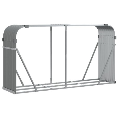 vidaXL Portaceppi Grigio Chiaro 180x45x100 cm in Acciaio Zincato