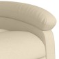 vidaXL Poltrona Reclinabile Massaggiante Elettrica Crema in Tessuto