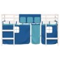 vidaXL Letto a Soppalco con Tende Bambini Blu 90x200 cm Massello Pino vidaXL Letto a Soppalco con Tende Bambini Blu 90x200 cm Massello Pino