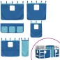 vidaXL Letto a Soppalco con Tende Bambini Blu 90x200 cm Massello Pino vidaXL Letto a Soppalco con Tende Bambini Blu 90x200 cm Massello Pino