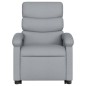 vidaXL Poltrona Alzapersona Massaggi Elettrica Grigio Chiaro Tessuto