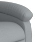 vidaXL Poltrona Alzapersona Massaggi Elettrica Grigio Chiaro Tessuto