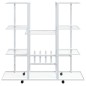 Portafiori con Ruote 94,5x24,5x91,5 cm Ferro Bianco Portafiori con Ruote 94,5x24,5x91,5 cm Ferro Bianco