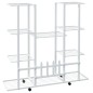 Portafiori con Ruote 94,5x24,5x91,5 cm Ferro Bianco Portafiori con Ruote 94,5x24,5x91,5 cm Ferro Bianco