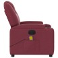 vidaXL Poltrona Massaggiante Reclinabile Elettrica Rosso Vino Tessuto