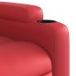 vidaXL Poltrona Reclinabile Elettrica Rossa in Similpelle