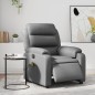 vidaXL Poltrona Massaggiante Elettrica Reclinabile Grigio Similpelle