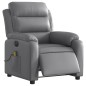 vidaXL Poltrona Massaggiante Elettrica Reclinabile Grigio Similpelle