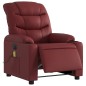 vidaXL Poltrona Massaggiante Reclinabile Rosso Vino in Similpelle