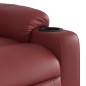 vidaXL Poltrona Massaggiante Reclinabile Rosso Vino in Similpelle