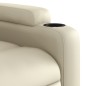 vidaXL Poltrona Alzapersona Reclinabile Crema in Similpelle