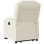 vidaXL Poltrona Alzapersona Reclinabile Massaggio Crema Similpelle