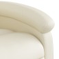 vidaXL Poltrona Alzapersona Reclinabile Massaggio Crema Similpelle