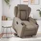 vidaXL Poltrona Alzapersona Reclinante Elettrica Cappuccino Similpelle