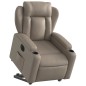 vidaXL Poltrona Alzapersona Reclinante Elettrica Cappuccino Similpelle