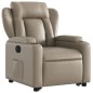 vidaXL Poltrona Alzapersona Reclinante Elettrica Cappuccino Similpelle