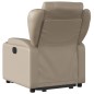 vidaXL Poltrona Alzapersona Reclinante Elettrica Cappuccino Similpelle