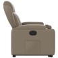 vidaXL Poltrona Alzapersona Reclinante Elettrica Cappuccino Similpelle