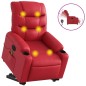 vidaXL Poltrona Alzapersona Reclinabile Elettrica Rossa in Similpelle