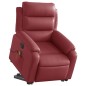 vidaXL Poltrona Alzapersona Reclinabile Rosso Vino in Similpelle