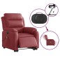 vidaXL Poltrona Alzapersona Reclinabile Rosso Vino in Similpelle