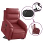 vidaXL Poltrona Alzapersona Reclinabile Rosso Vino in Similpelle