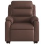 vidaXL Poltrona Alzapersona Elettrica Reclinabile Marrone Similpelle