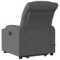 vidaXL Poltrona Alzapersona Massaggi Elettrica Grigio Scuro Tessuto