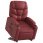 vidaXL Poltrona Alzapersona Reclinabile Rosso Vino in Similpelle