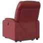 vidaXL Poltrona Alzapersona Reclinabile Rosso Vino in Similpelle