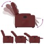 vidaXL Poltrona Alzapersona Reclinabile Rosso Vino in Similpelle