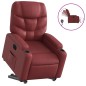 vidaXL Poltrona Alzapersona Reclinabile Rosso Vino in Similpelle
