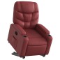 vidaXL Poltrona Alzapersona Reclinabile Rosso Vino in Similpelle