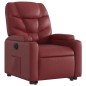 vidaXL Poltrona Alzapersona Reclinabile Rosso Vino in Similpelle