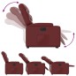 vidaXL Poltrona Alzapersona Reclinabile Rosso Vino in Similpelle
