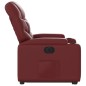 vidaXL Poltrona Alzapersona Reclinabile Rosso Vino in Similpelle