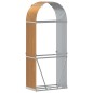 vidaXL Portaceppi Marrone Chiaro 80x45x190 cm in Acciaio Zincato vidaXL Portaceppi Marrone Chiaro 80x45x190 cm in Acciaio Zincato
