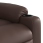 vidaXL Poltrona Massaggiante Elettrica Marrone in Similpelle
