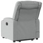 vidaXL Poltrona Alzapersona Massaggi Elettrica Grigio Chiaro Tessuto