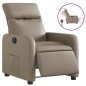 vidaXL Poltrona Reclinabile Elettrica Cappuccino in Similpelle