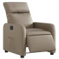 vidaXL Poltrona Reclinabile Elettrica Cappuccino in Similpelle