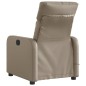 vidaXL Poltrona Reclinabile Massaggio Elettrica Cappuccino Similpelle