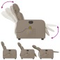 vidaXL Poltrona Reclinabile Massaggio Elettrica Cappuccino Similpelle