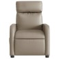 vidaXL Poltrona Reclinabile Massaggio Elettrica Cappuccino Similpelle
