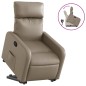 vidaXL Poltrona Alzapersona Reclinabile Cappuccino in Similpelle