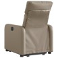 vidaXL Poltrona Alzapersona Reclinabile Cappuccino in Similpelle