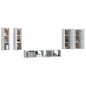 Set di Mobili Porta TV 6 pz Bianco Lucido in Legno Multistrato Set di Mobili Porta TV 6 pz Bianco Lucido in Legno Multistrato